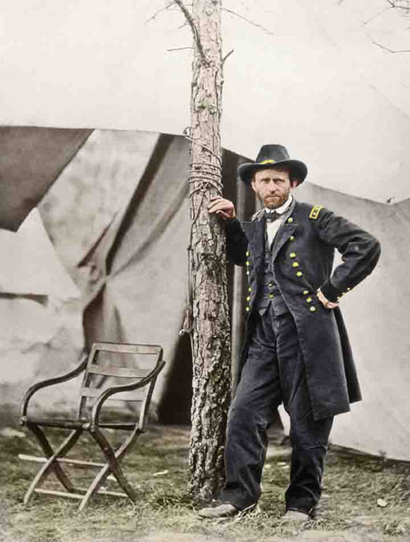 GRANT AT COLD HARBOR 1864 COLORIZED 18x24 CANVAS GICLEE