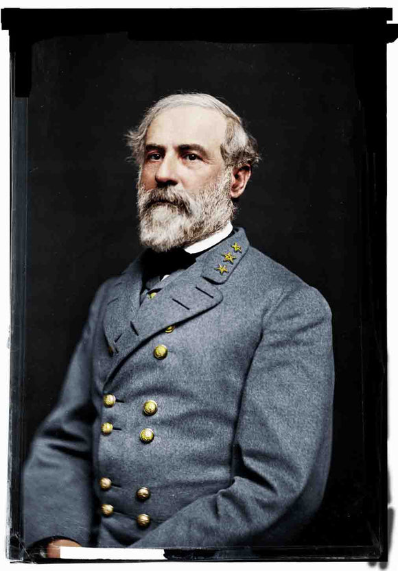 Robert E. Lee (Formal Portrait) COLORIZED 18x24 CANVAS Giclee