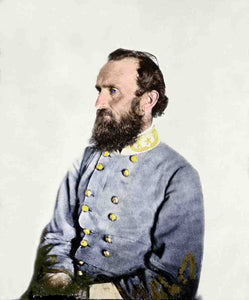 STONEWALL JACKSON COLORIZED CANVAS 18x24 GICLEE